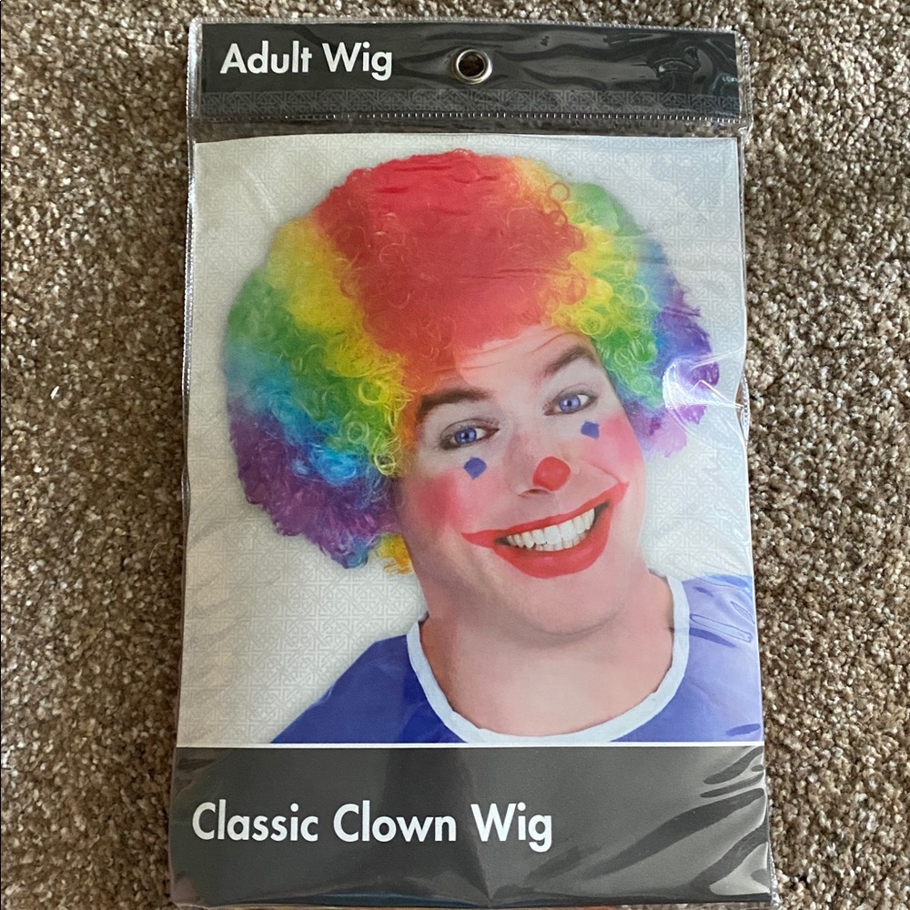 Rainbow Clown Wig